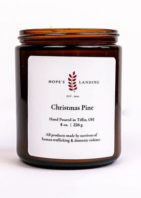 Hopes Landing Christmas Pine Candle 8oz Jar