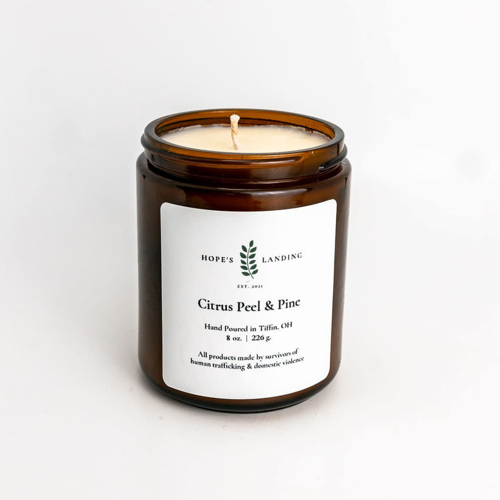 Hopes Landing Citrus Peel & Pine Candle 9.5oz Jar
