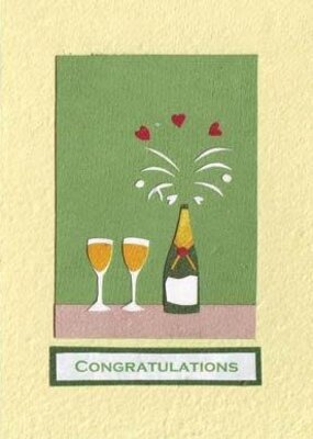 Good Paper Champagne Toast Congratulations Card