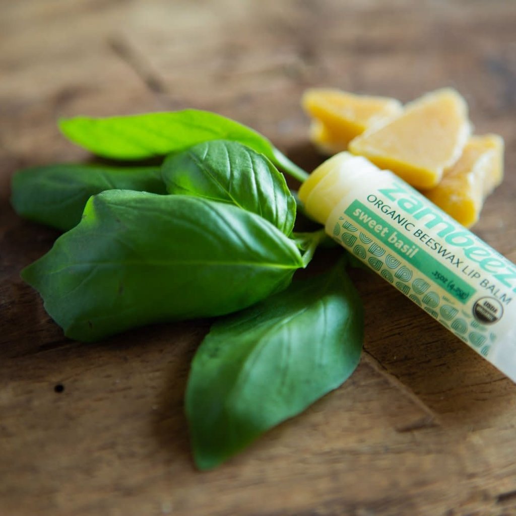 Sambah Naturals Organic Beeswax Lip Balm: Sweet Basil