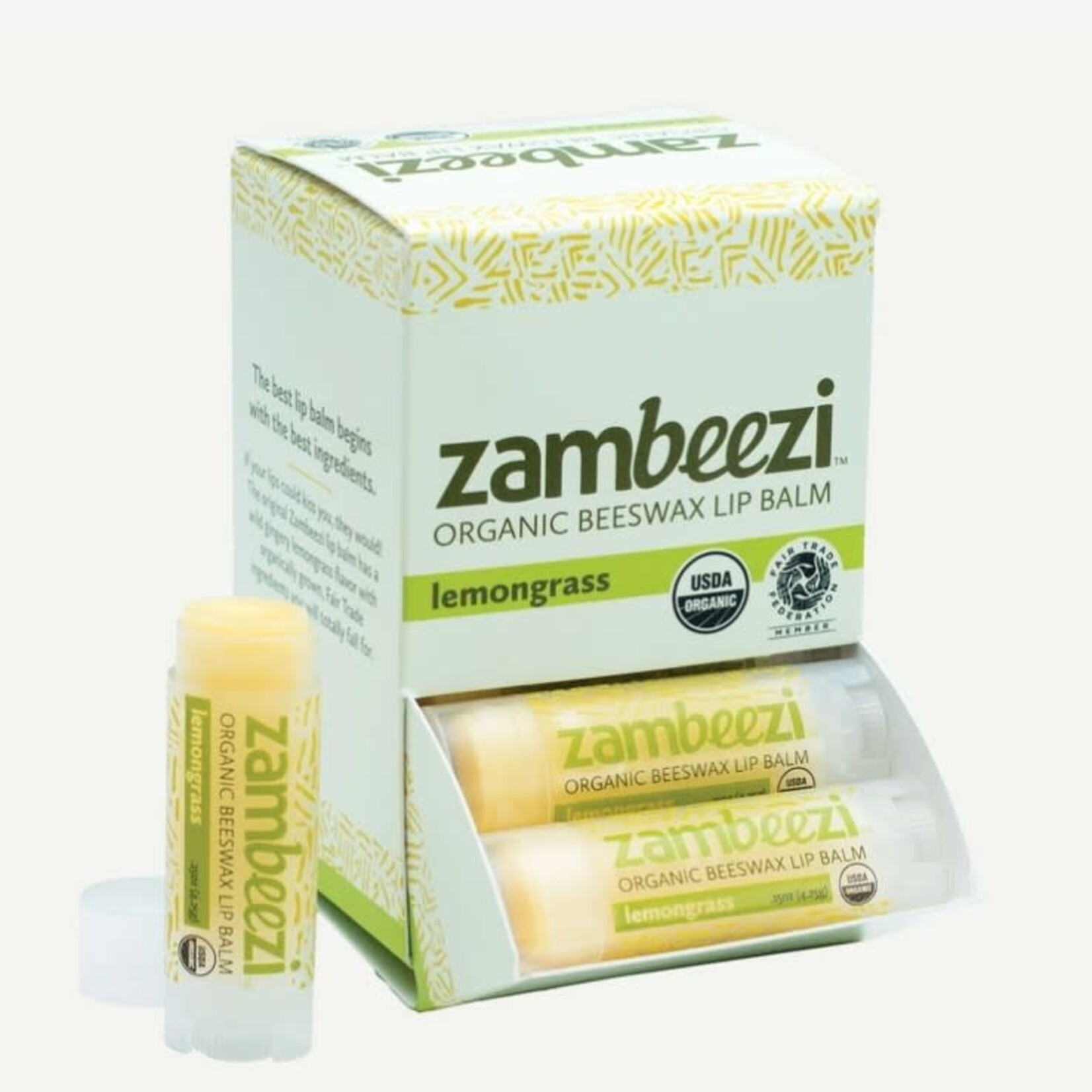 Sambah Naturals Organic Beeswax Lip Balm: Lemongrass