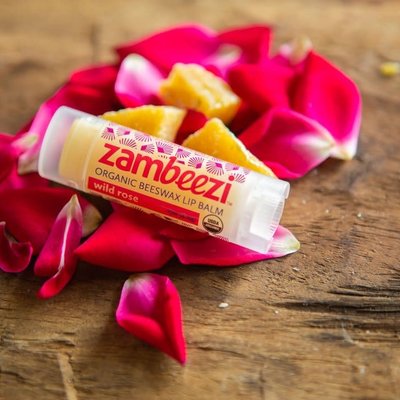 Sambah Naturals Organic Beeswax Lip Balm: Wild Rose