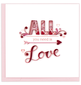 Quilling Card All You Need Is Love Quilled Card