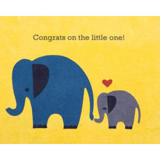 Good Paper Elephant Congrats Baby Card