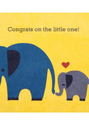 Good Paper Elephant Congrats Baby Card