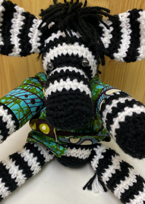 Creation Hive Crocheted Zebra Stuffed Animal