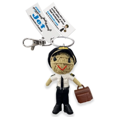 Kamibashi Jet Short Hair String Doll Keychain