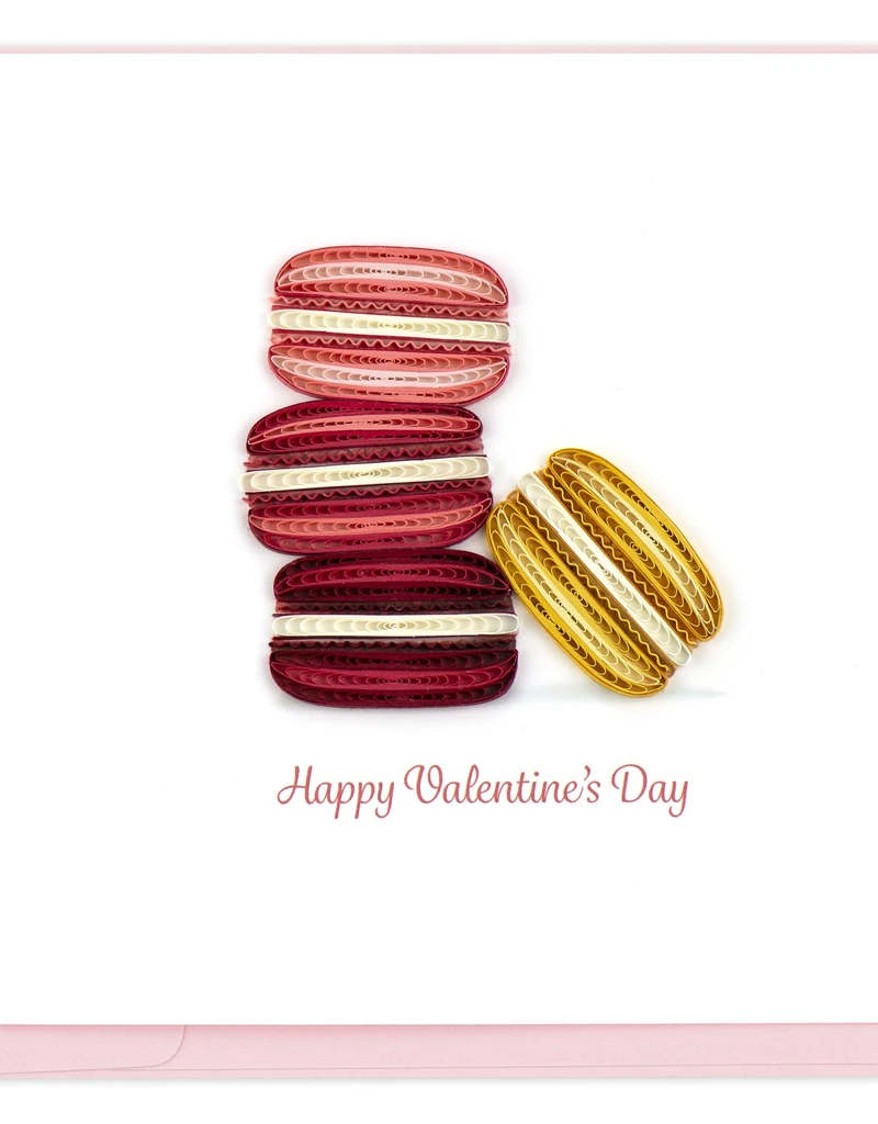 Quilling Card Valentine's Day Macarons Quilled Card