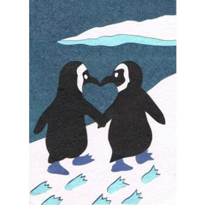 Good Paper Penguin Love Card
