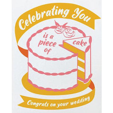 Good Paper Piece of Cake Wedding Card