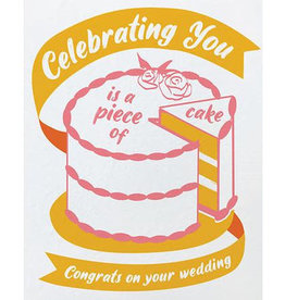 Good Paper Piece of Cake Wedding Card