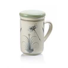 Serrv Dragonfly Ceramic Tea Infuser Mug