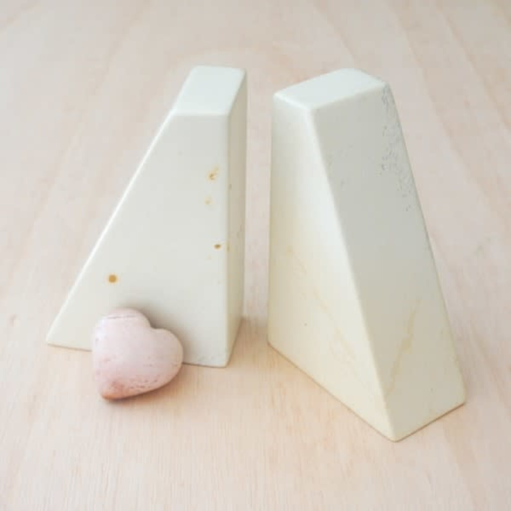 Venture Imports Natural Kisii Soapstone Bookends