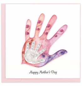 Quilling Card Mother's Day Handprint Quilled Card