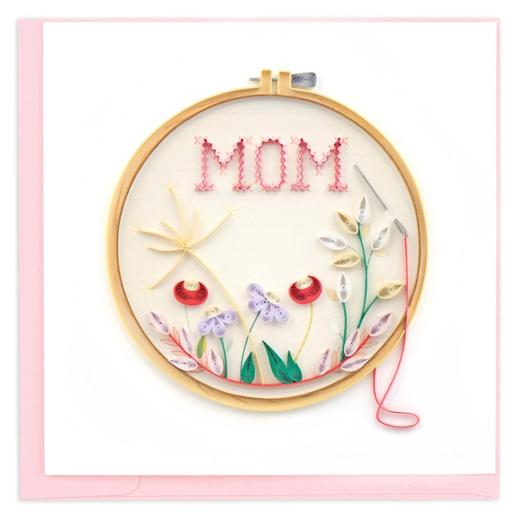 Quilling Card Mom Cross Stitch Quilled Card