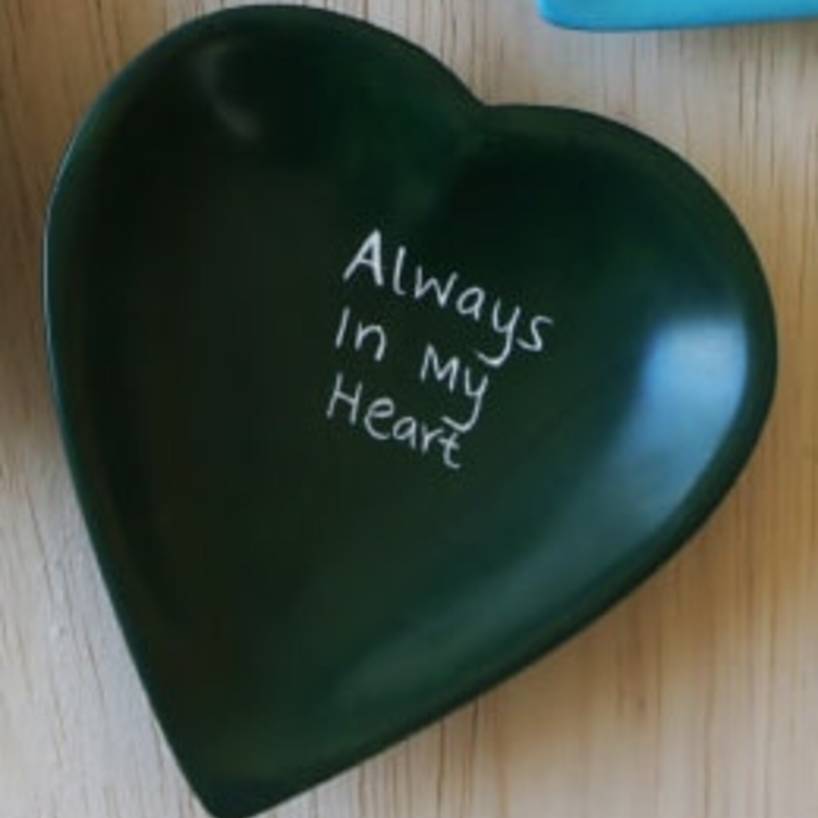Venture Imports Soapstone Heart Dish Always in my Heart