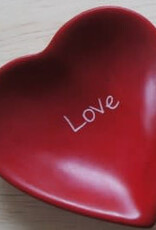 Venture Imports Soapstone Heart Dish Hand Carved Love