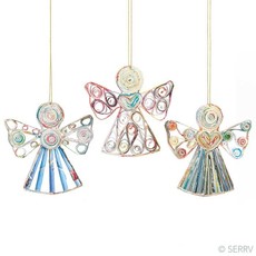 Serrv Recycled Paper Angel Ornament