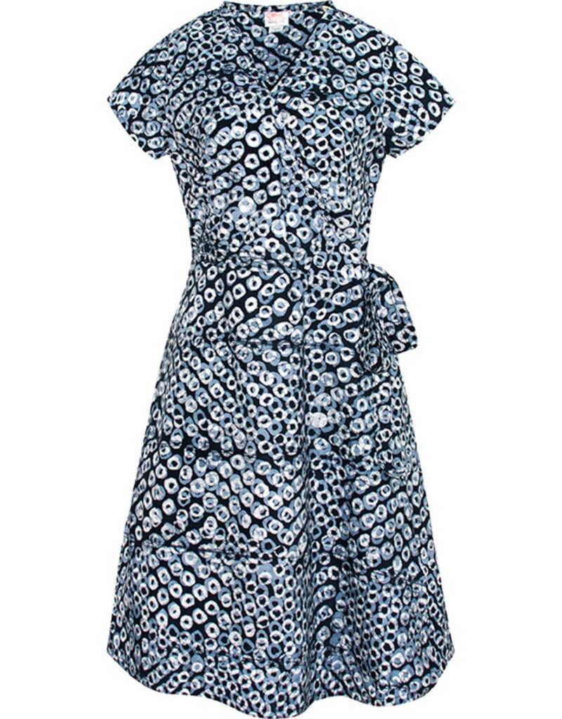 Global Mamas Tiered Long Dress Forage Stone Blue