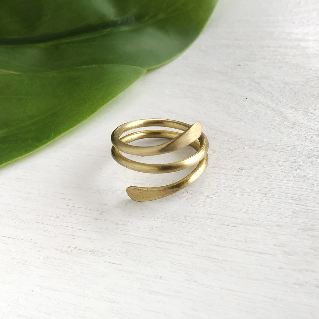 World Finds Coiled Wrap Gold Ring