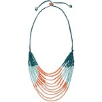 Global Mamas Azonto Glass Bead Necklace: Melon