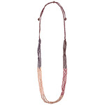 Global Mamas Ombre Glass Bead Necklace: Rose