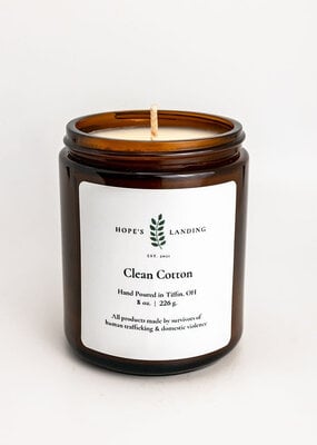 Hopes Landing Clean Cotton Candle 8oz Jar