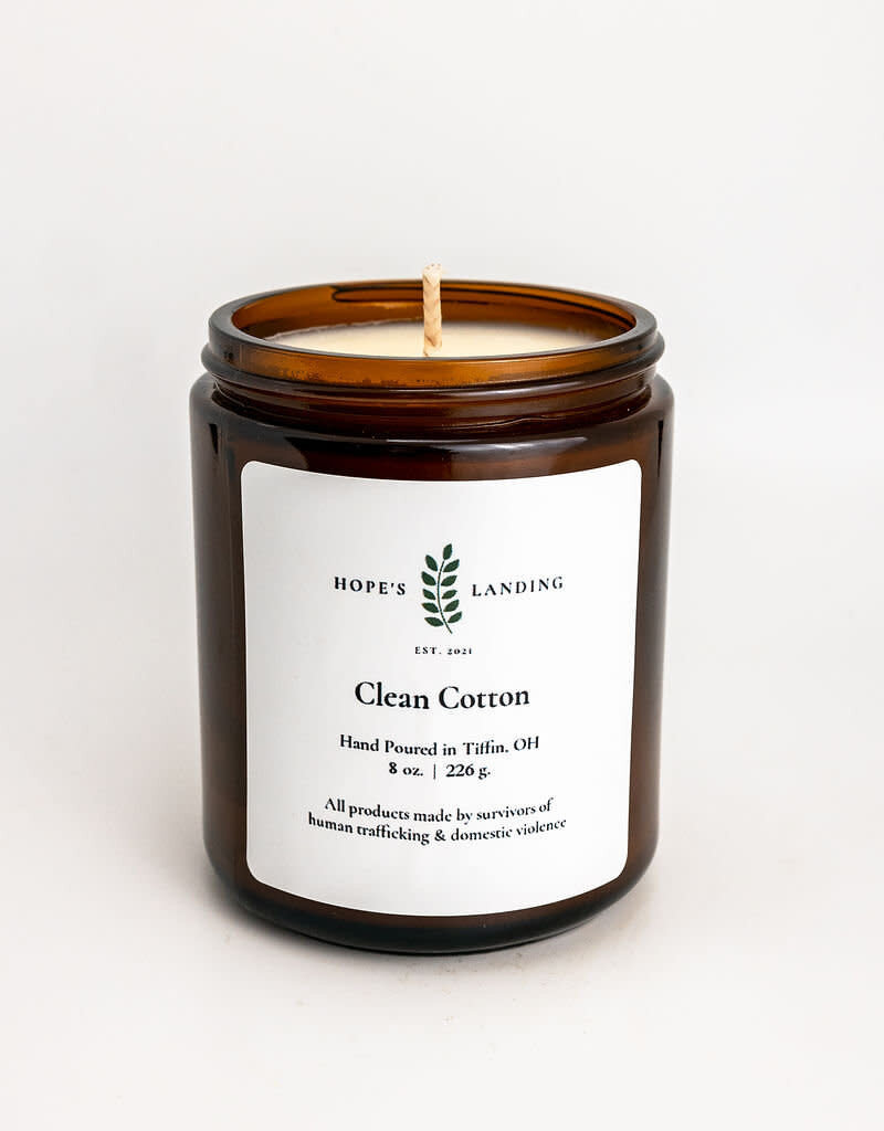 Hopes Landing Clean Cotton Candle 8oz Jar