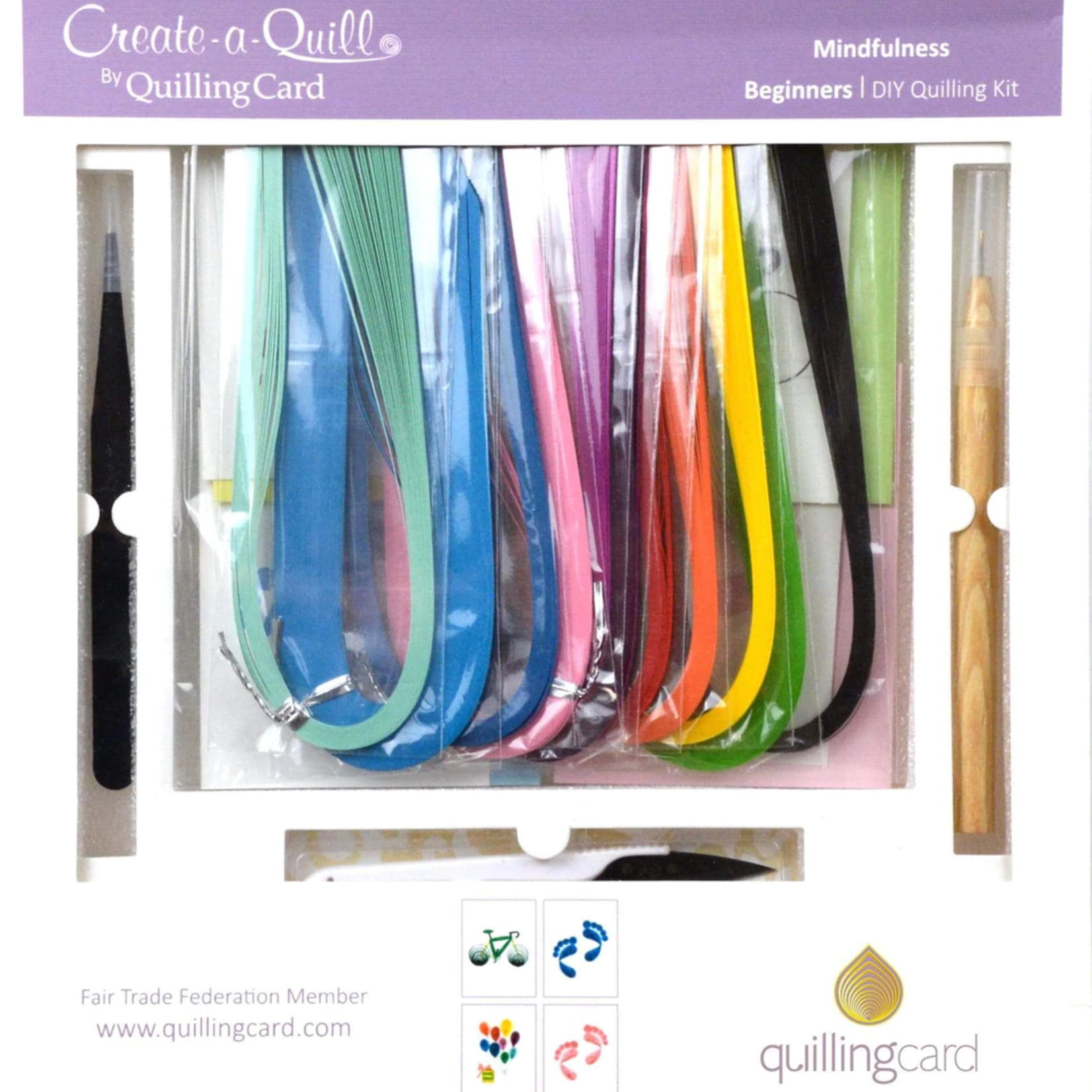 Quilling Card DIY Beginners Quilling Kit: Bike & Baby Foot