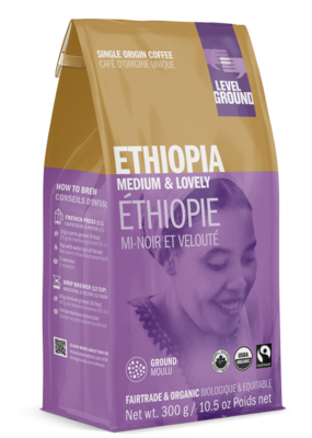 Level Ground Trading Ethiopia Ground Coffee 10.5 Oz