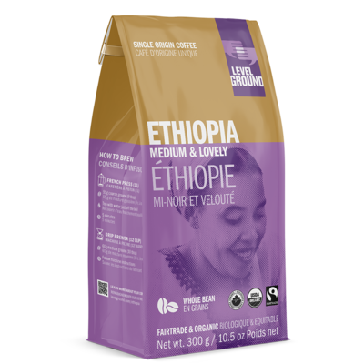 Level Ground Trading Ethiopia Whole Bean Coffee 10.5 Oz