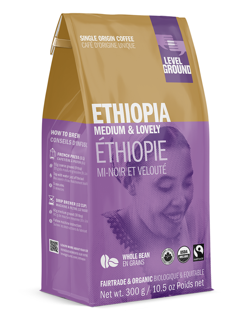 Level Ground Trading Ethiopia Whole Bean Coffee 10.5 Oz