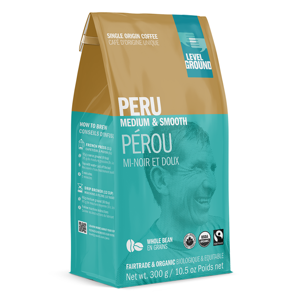 Level Ground Trading Peru Whole Bean Coffee 10.5 Oz