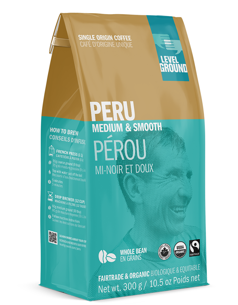 Level Ground Trading Peru Whole Bean Coffee 10.5 Oz
