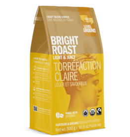 Level Ground Trading Bright Roast Whole Bean Coffee 10.5 Oz