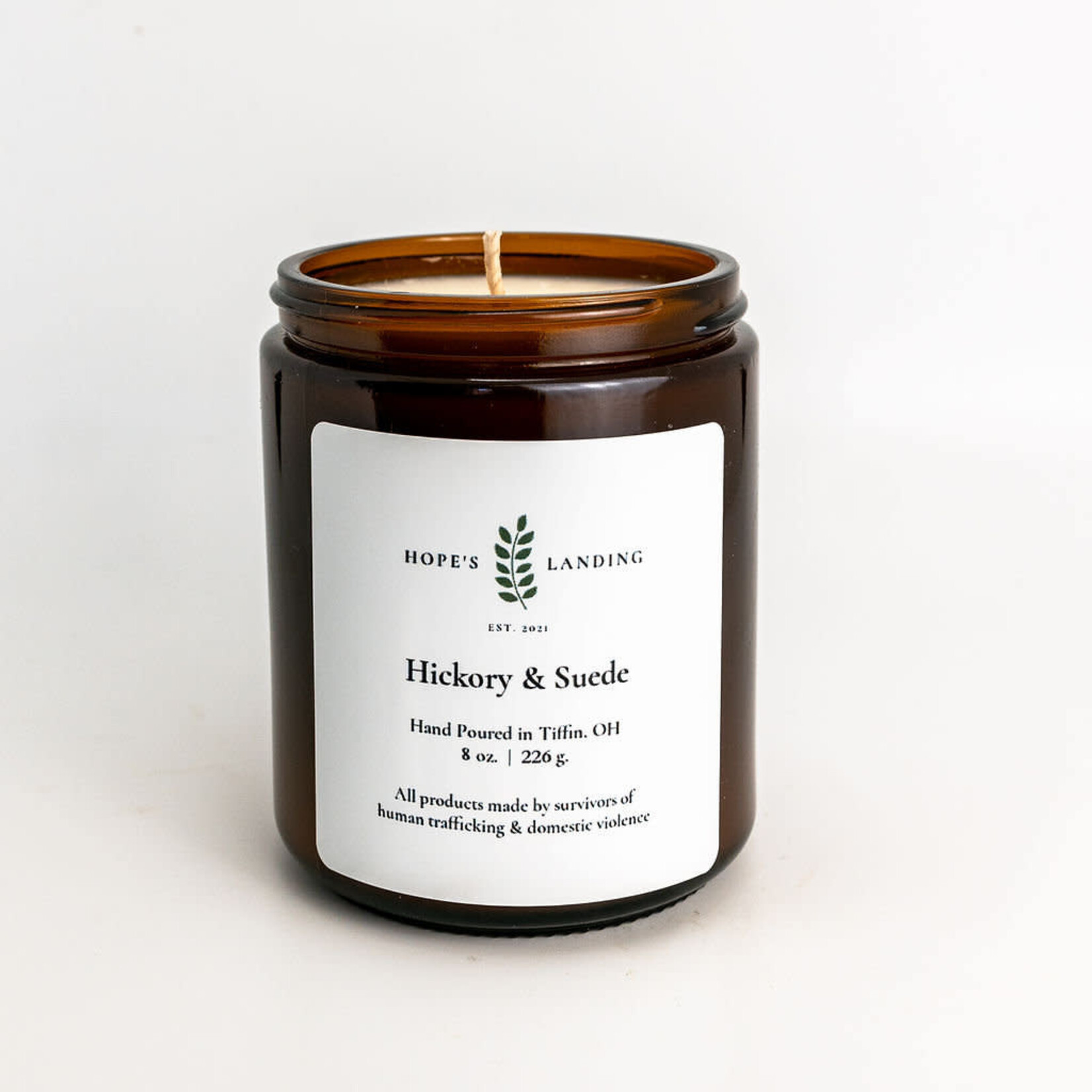 Hopes Landing Hickory & Suede Candle 9.5oz Jar