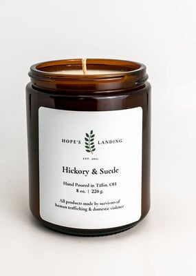 Hopes Landing Hickory & Suede Candle 9.5oz Jar