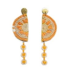 Mata Traders Orange Slice Dangle Earrings