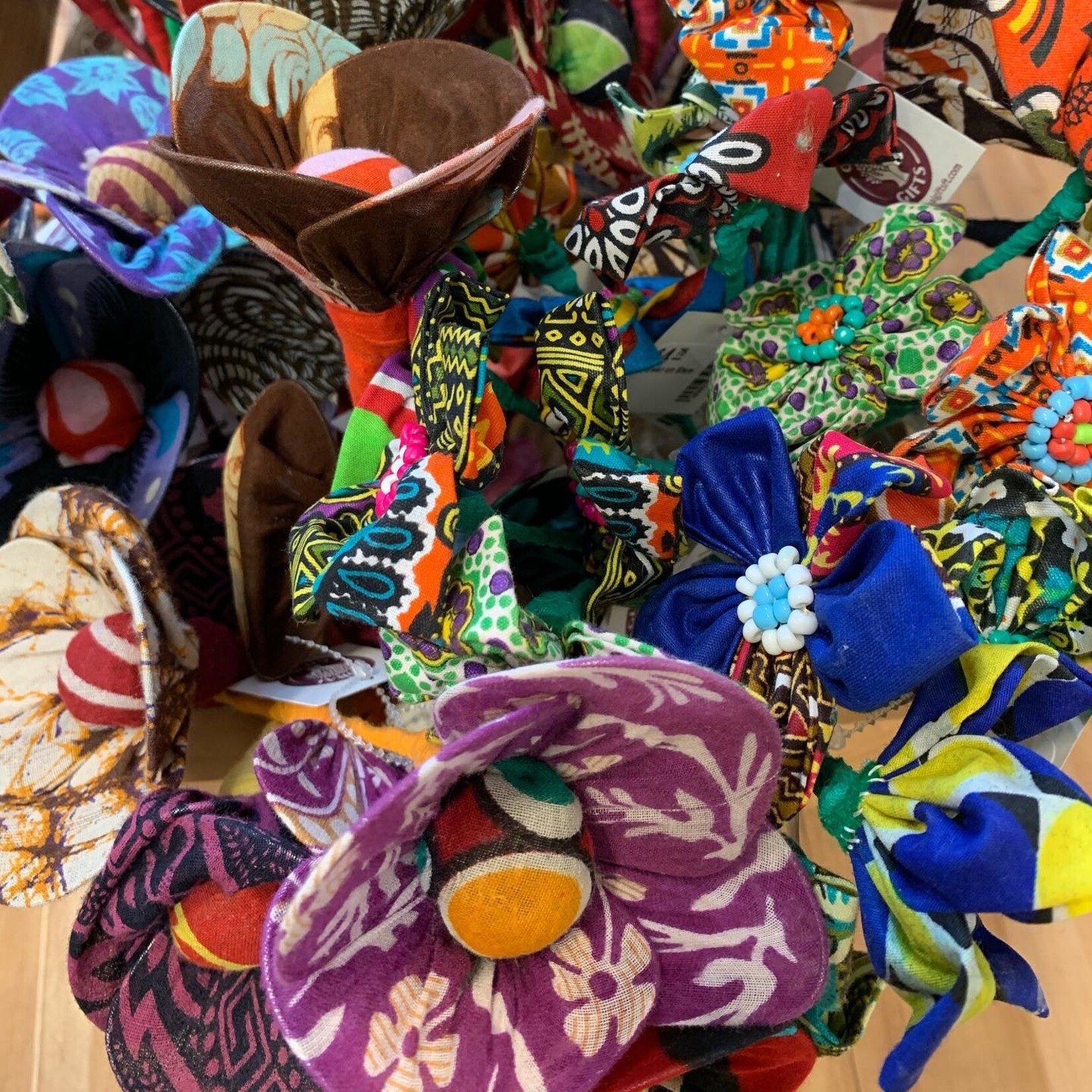 Minga Imports Recycled Sari Flower