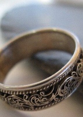 Ganesh Himal Sterling Silver Filigree Newari Ring
