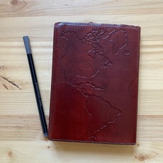 Matr Boomie World Map Leather Journal