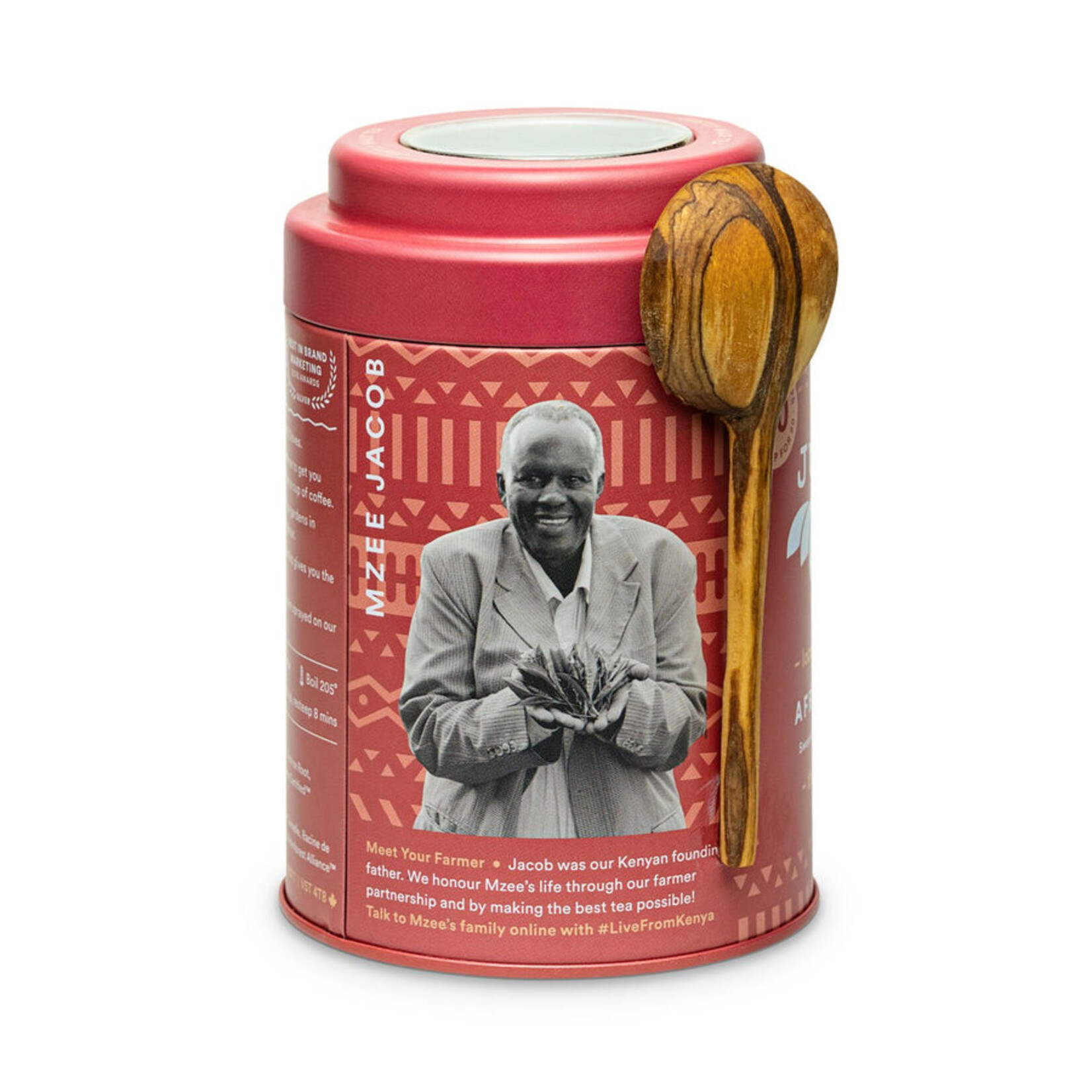 Just Tea African Chai Tea Tin and Spoon