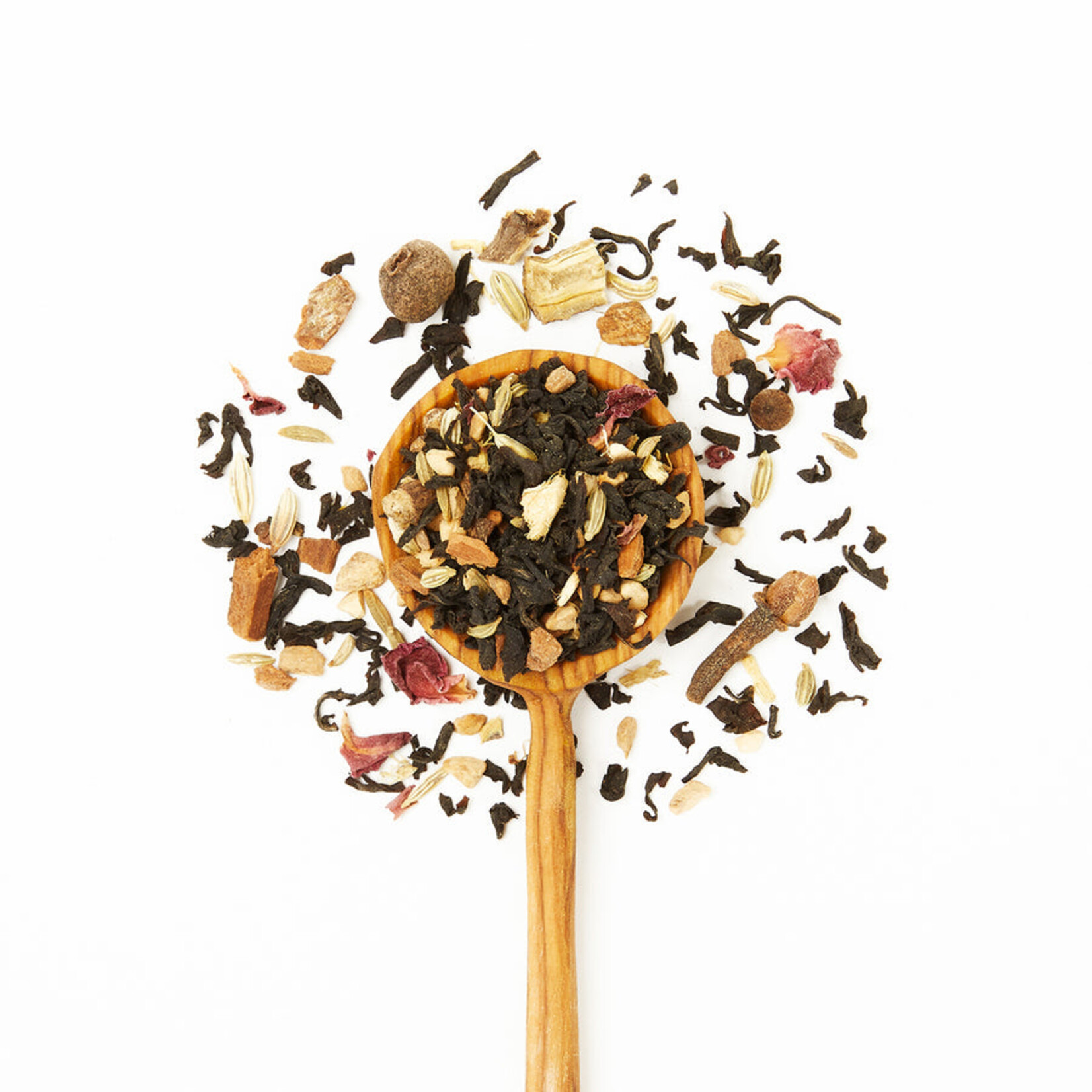 Just Tea African Chai Tea Tin and Spoon