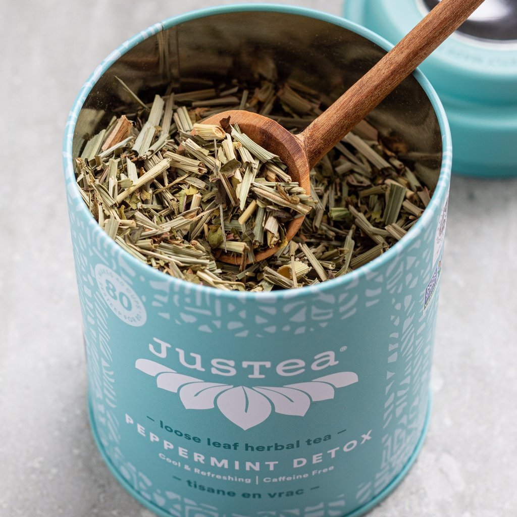 Just Tea Peppermint Detox Loose Leaf Tea Tin