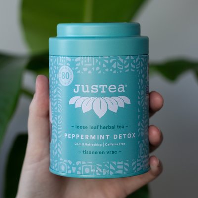 Just Tea Peppermint Detox Loose Leaf Tea Tin