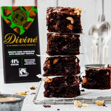 Divine Chocolate Dark Chocolate Hazelnut Truffle Large Bar 3oz