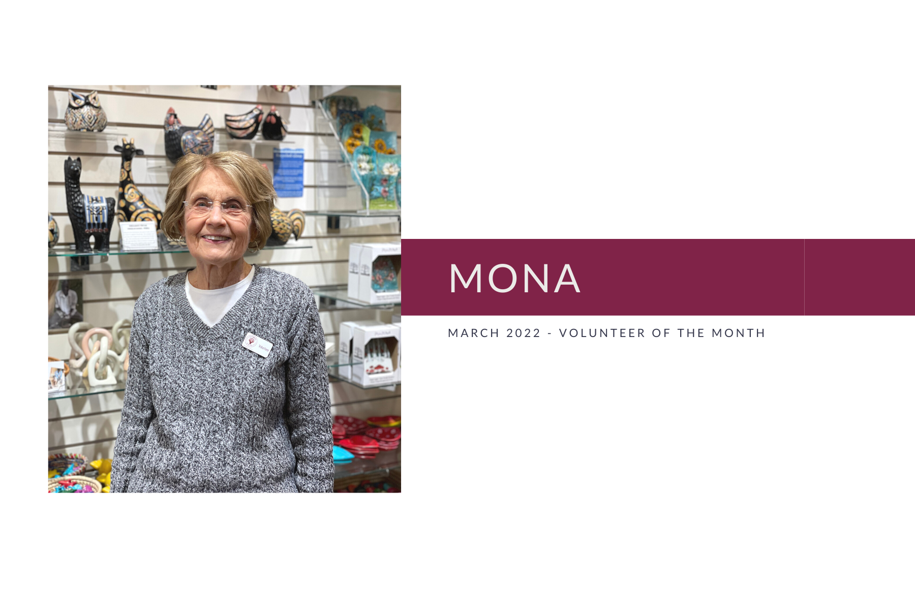 Meet Mona: Volunteer of the Month (March 2022)