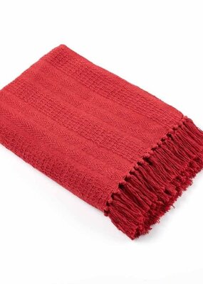 Serrv Cotton Rethread Red Throw Blanket