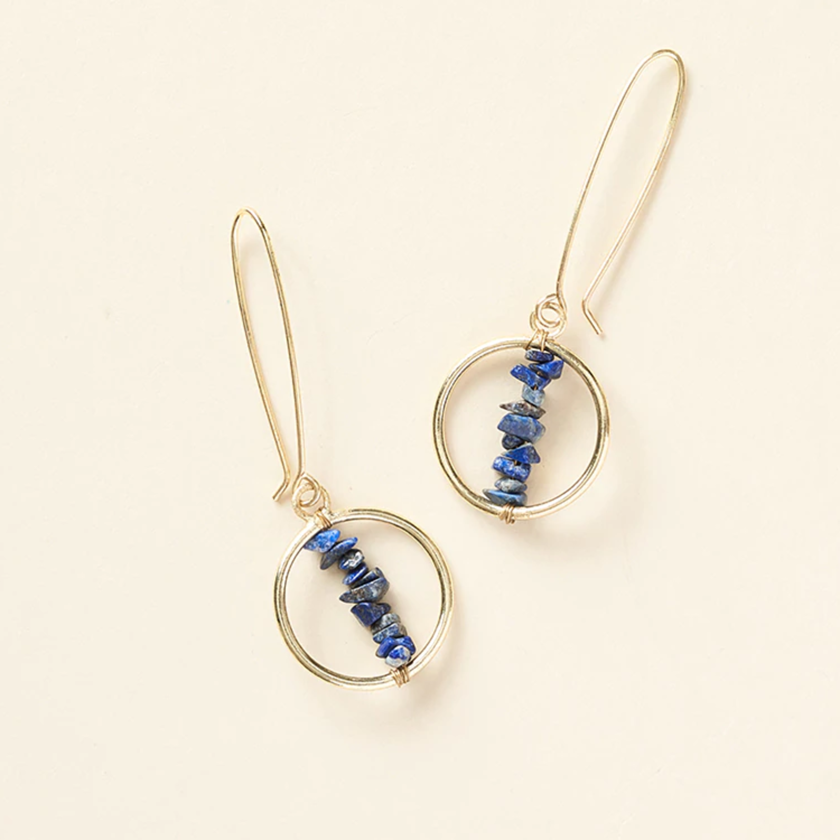 Matr Boomie Shamani Sodalite Drop Hoop Earrings