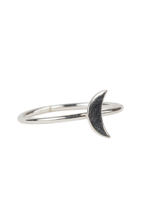 Ten Thousand Villages Silver Crescent Moon Ring